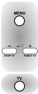 MENU - + STOP VT FUNCT VT TV