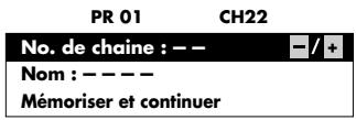 PR 01 CH22 No. de chaine : -- - / + Nom : - - - - Mémoriser et continuer