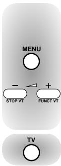 MENU - + STOP VT FUNCT VT TV