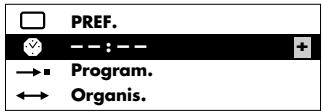 PREF. ---:--- + → Program. ← Organis.