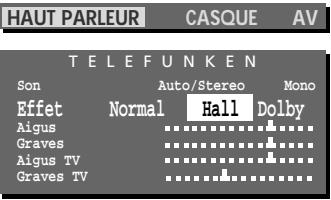 THOMSON CINEVISION320PL - Sélectionnez la ligne effet - 5