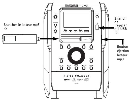 THOMSON CS806 - Branchement du Lecteur mp3 à l'Appareil Principal - 1