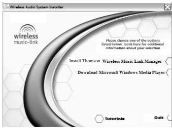 THOMSON CS806 - Installation du pilote Wireless Musiclink - 1