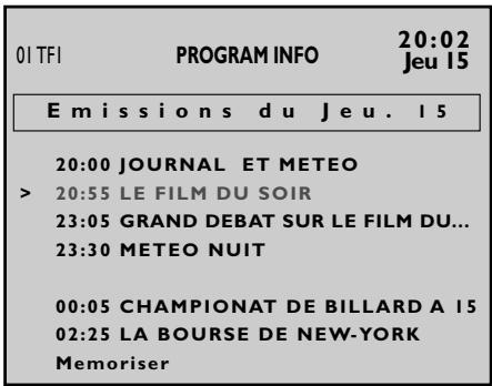 THOMSON ETC310 - Program info - 1