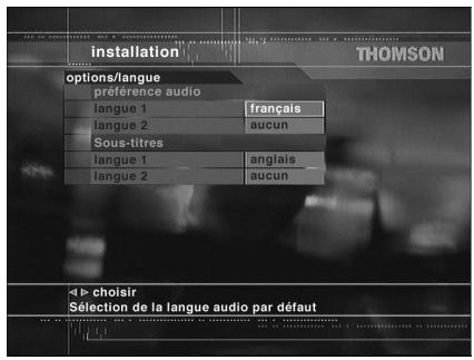 THOMSON ETC310 - Configuration du récepteur - 1