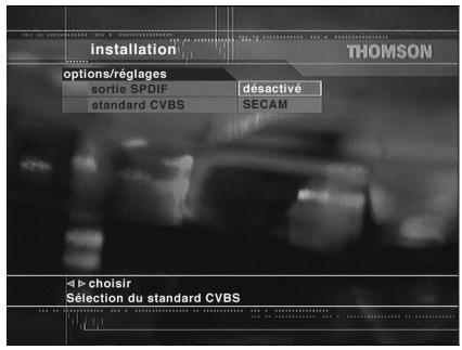 THOMSON ETC310 - Configuration du récepteur - 2