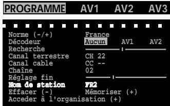 THOMSON SC81H - Nom de station - 2