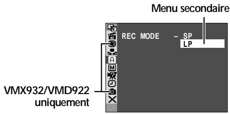 THOMSON VMD922 - Exemple : Menu 🏠 CAMERA - 2