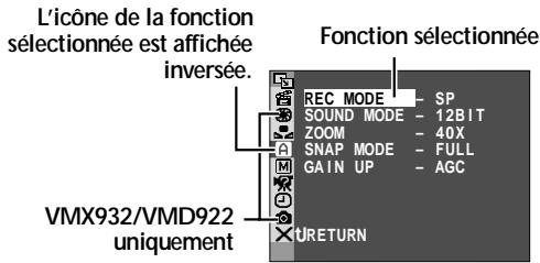 THOMSON VMD922 - Exemple : Menu 🏠 CAMERA - 1