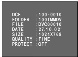 THOMSON VMD922 - Affichage des détails de fichier - 1