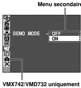 THOMSON VMX742 - La démonstration automatique a lieu lorsque “DEMO mode” est réglé sur “on” (réglage en usine). - 2