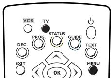THOMSON VP2920G - Mémorisation du code TV : - 1