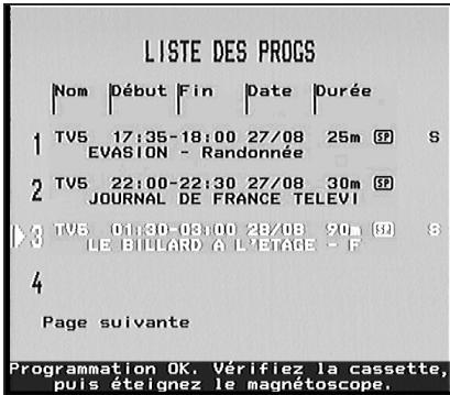 THOMSON VPH6990 - Guide TV - 1