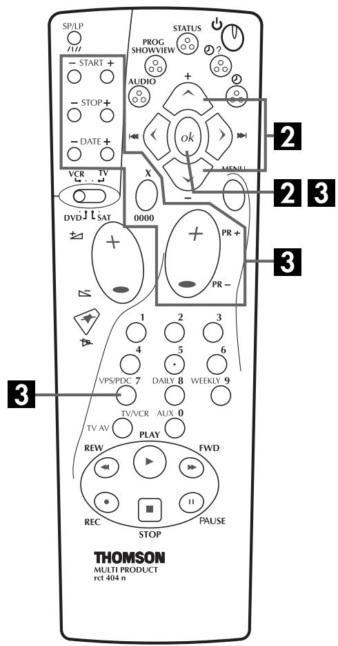 THOMSON VSH2150G - Acceder à l'écran et l'affichage de verification de programme. - 2