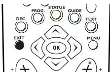 PROG. STATUS GUIDE DEC. TEXT EXIT OK MENU + + +