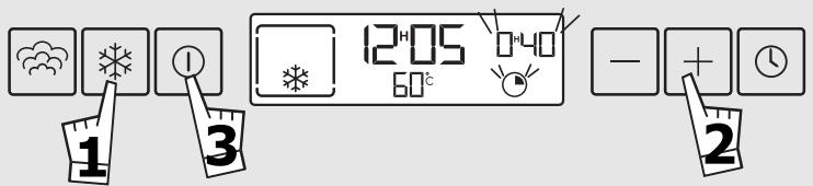 1 3 12:05 60°C - + 2