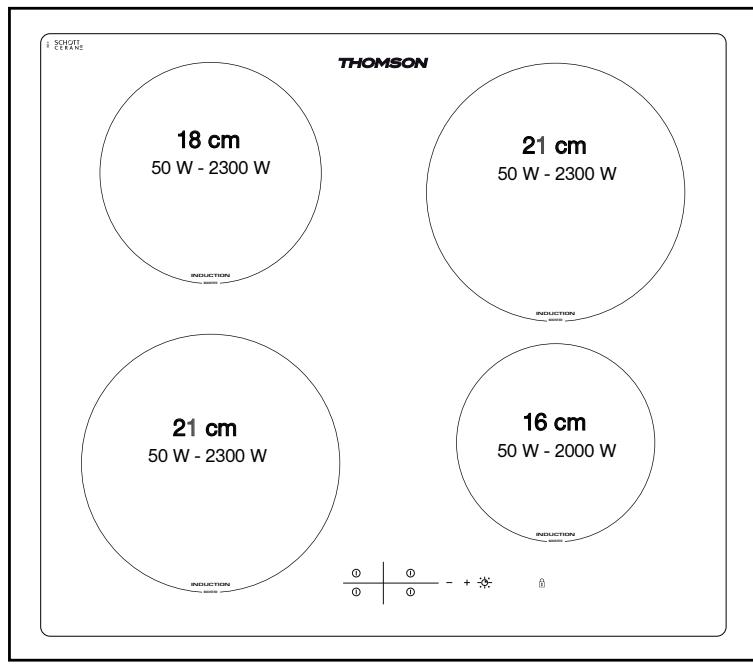 THOMSON IKT630VSD - Description de votre dessus - 1