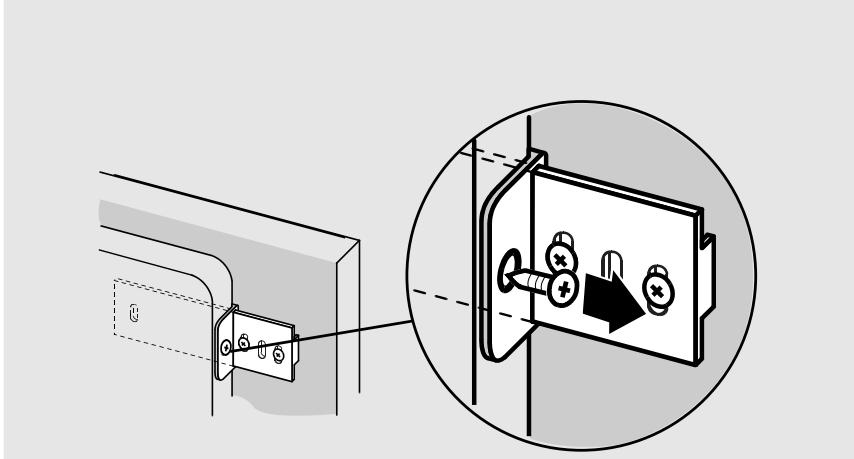 Diagram showing a wall-mounted electrical socket connected to a door panel, with an inset illustrating the mounting mechanism.