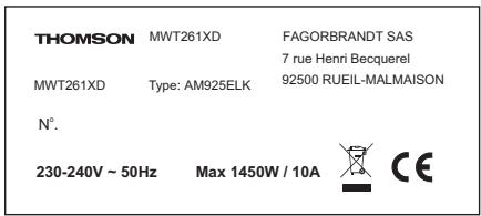 THOMSON MWT261XD - • REPARATURARBEITEN - 1