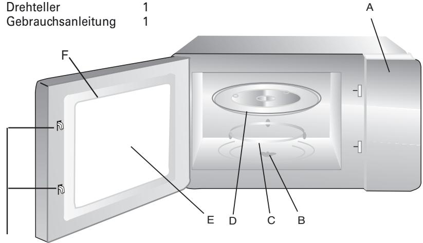 THOMSON MWT261XD - Bennenung der Teile und des Zubehörs der Mikrowelle - 1