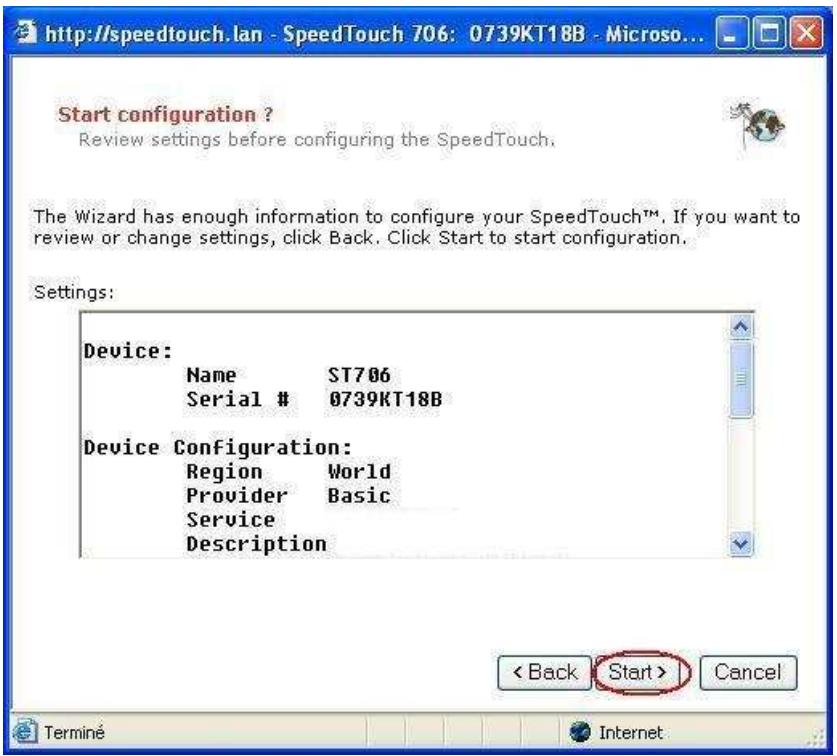 THOMSON SPEEDTOUCH 706WL - Mode Routeur - 7