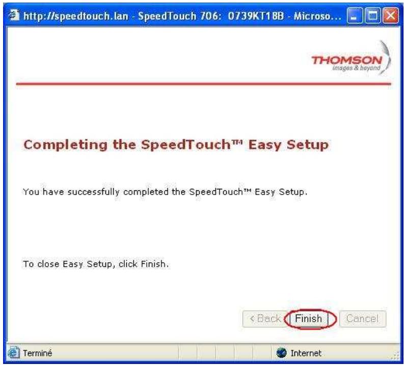 THOMSON SPEEDTOUCH 706WL - Mode Routeur - 8