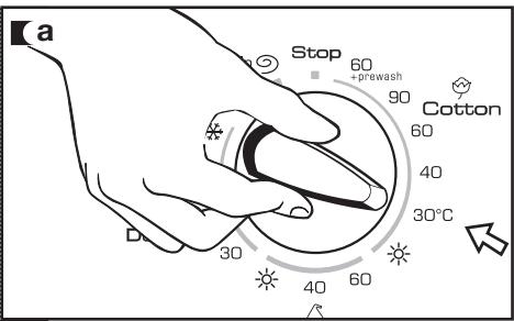 THOMSON WFT6412XI - Pour sélectionner le programme de lavage, procéder comme suit : - 1