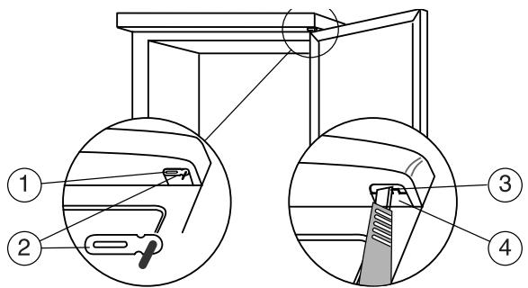 THOMSON WKT173BD - Regulacao da porta - 1