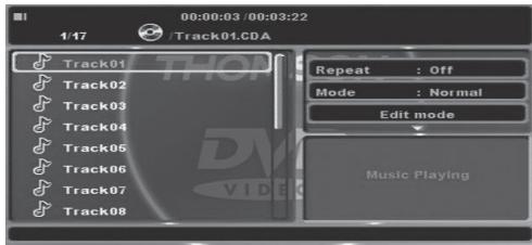 THOMSON DP7200 - Playing mp3 - 1