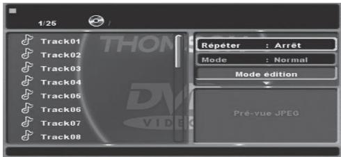 THOMSON DP7200 - Afpelen van een audio-cd of muziekbestanden (mp3) - 1