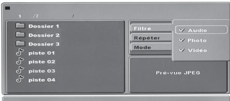 THOMSON DP7200 - Weergave van de bestanden afhankelijk van hun aard - 1
