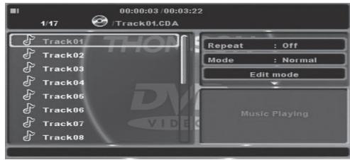 THOMSON DP7200 - LETTURA DI UN CD AUDIO O DI FILE MUSICALI (MP3) - 1