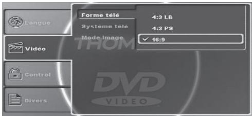 THOMSON DP7200 - CONFIGURATIE VAN DE SPELER - 1
