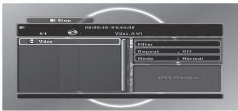 THOMSON DP7200 - Wiedergabe einer MPEG-4-Datei - 1