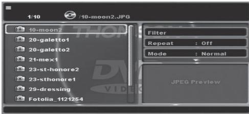 THOMSON DP7200 - Wiedergabe von fotodateien (jpg) - 1