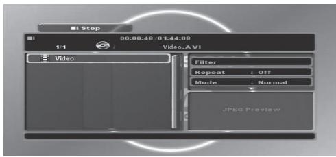 THOMSON DP9200 - Wiedergabe einer MPEG-4-Datei - 1