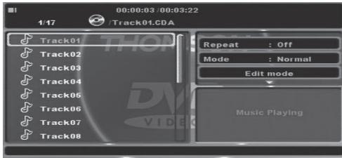 THOMSON DP9200 - Wiedergabe von audio-cds oder musikdateien (mp3) - 1
