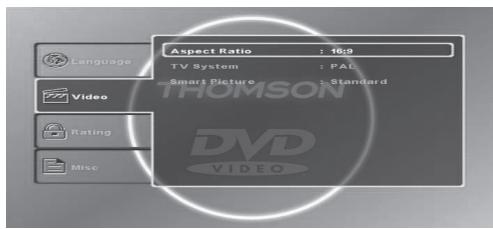 THOMSON DP9200 - DVD SETUP - 1