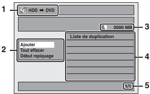 THOMSON CB1160HDD - Guide de l'affichage du menu repiquage - 1