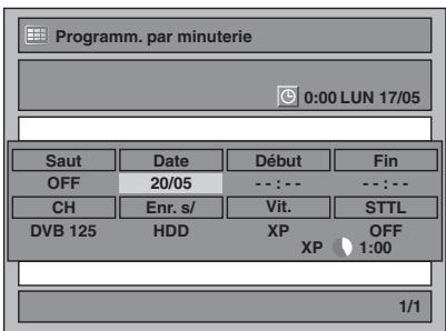 THOMSON CB1160HDD - Entrez la date en utilisant le [▲ / ▼], puis appuyez sur le [▶]. - 2