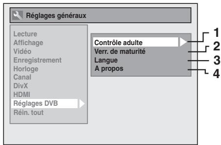 THOMSON CB1160HDD - Réglages DVB - 1