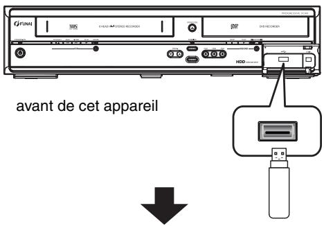 THOMSON CB1160HDD - En mode d'arrêt, branchez votre USB à mémoire Flash. - 1
