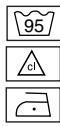 BRANDT STATO411 - Code d'entretien des textiles : - 1