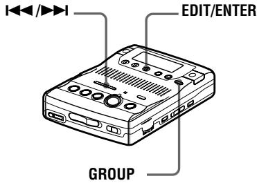 SONY MZ-B100 - Cambio de orden de un grupo en un disco (cambio de grupo) - 1