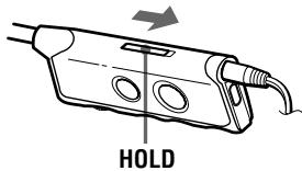 SONY MZ-B100 - Locking the controls (HOLD) - 2