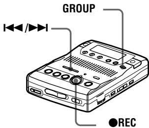 SONY MZ-B100 - Grabación de pistas con la función de grupo (grabación en modo de grupo) - 1