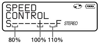 SONY MZ-B100 - Changing the playback speed (Speed Control) - 2