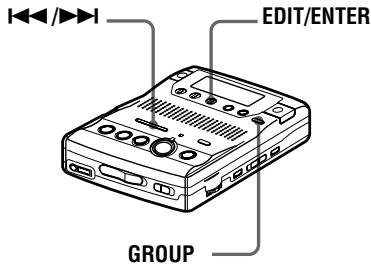 SONY MZ-B100 - Changing the order of a group on a disc (Group move) - 1