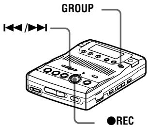 SONY MZ-B100 - Recording tracks using the Group Function (Group mode recording) - 1