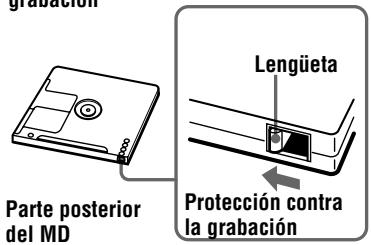 SONY MZ-B100 - Para proteger un MD grabado - 1